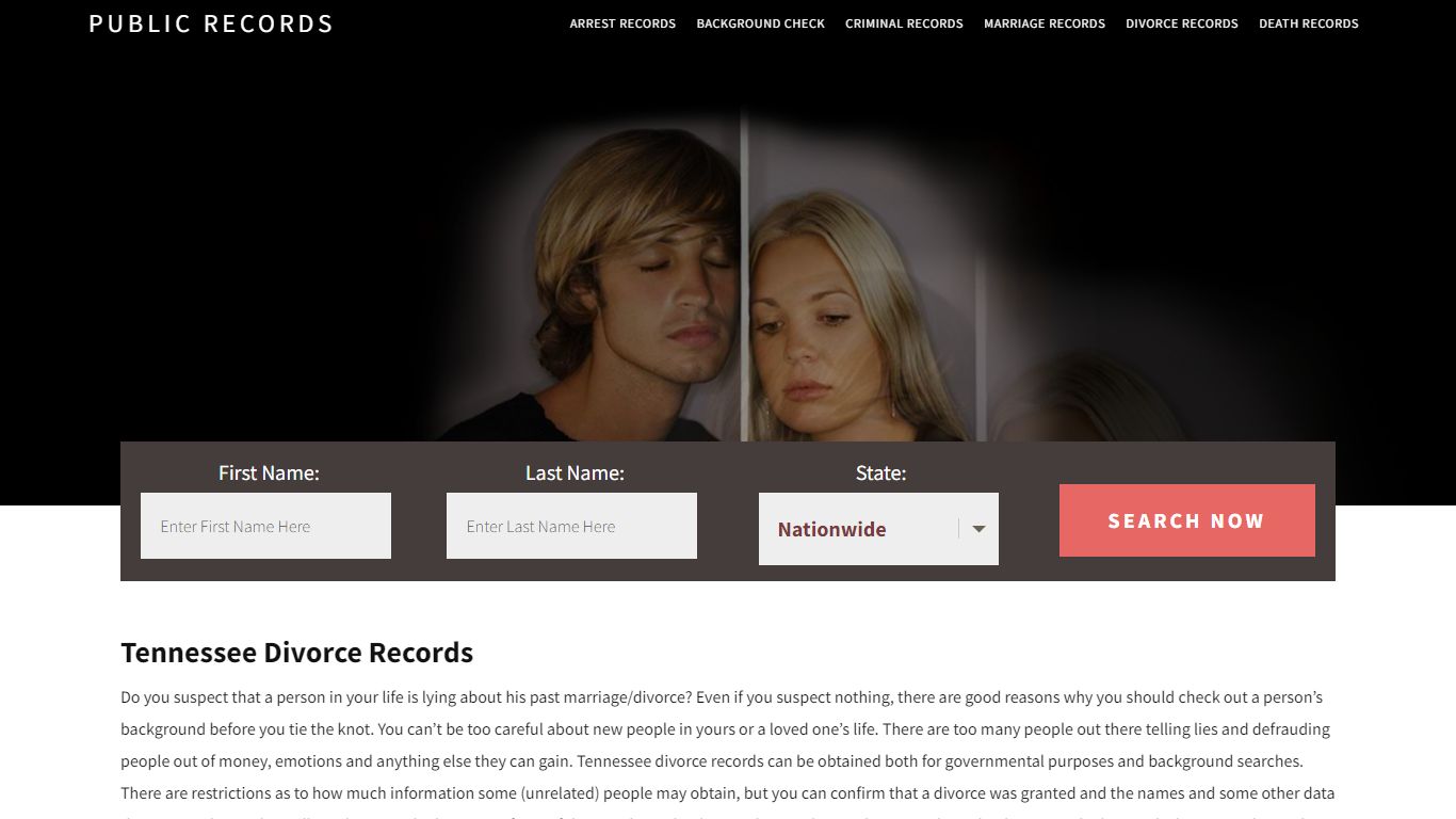 Tennessee Divorce Records | Enter Name and Search. 14Days Free